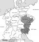 Böhmen - Karte - Einflussgebiet Ottokar II. von Böhmen