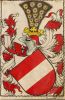 Wappen der österreichischen Babenberger (Bindenschild), das ursprünglich auf die Eppensteiner zurückgeht.